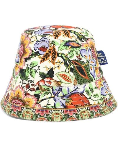 Etro Bouquet Print Bucket Hat - Wit