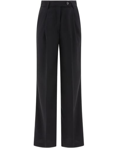 F.it Tailored Pants With Pressed Crease - Black