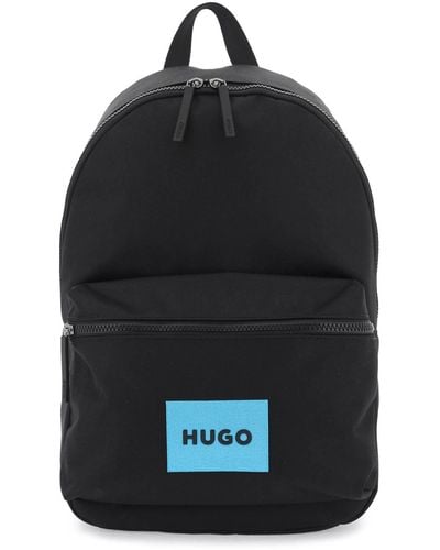 HUGO Recycled Nylon Backpack In - Black