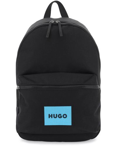 HUGO Recicló mochila de nylon en - Negro