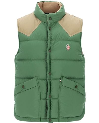 3 MONCLER GRENOBLE Veny Veny Chaleco de plumas acolchado para - Verde