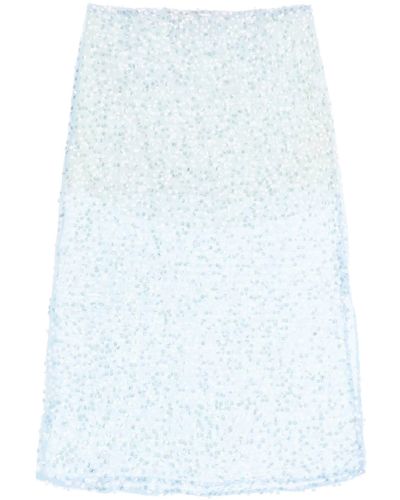Siedres Helen Sequined Midi Skirt - Blue
