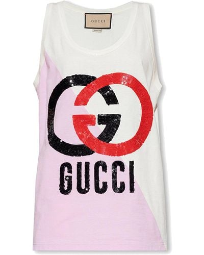 Gucci Mouwloze Top - Wit