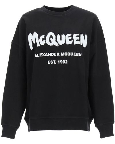 Alexander McQueen Hoodies & Sweatvesten - - Dames - Zwart