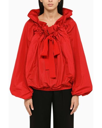 Patou Red Blouse Met Boog - Rood