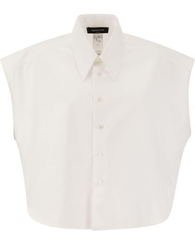Fabiana Filippi Cotton Poplin Shirt - Blanc