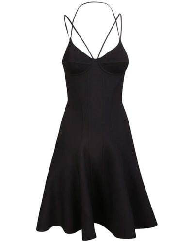 Alexander McQueen Mini-robe évasée - Noir