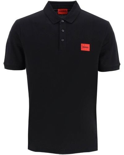 HUGO Dereso Slim Fit Poloshirt - Zwart