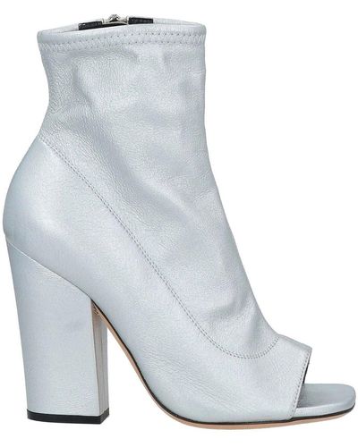 Sergio Rossi Laminated Ankle Boots - Blue