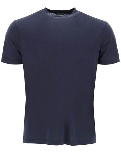 Tom Ford Cotton En Lyocell T -shirt - Blauw