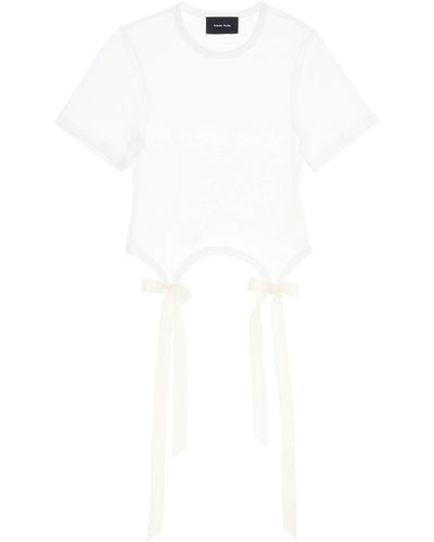Simone Rocha Easy T-shirt With Bow Tails - White