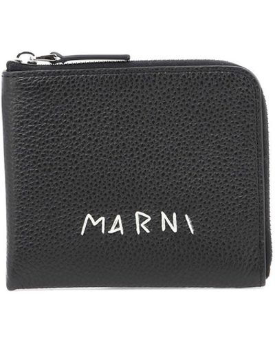 Marni Brieftasche mit Logo - Schwarz