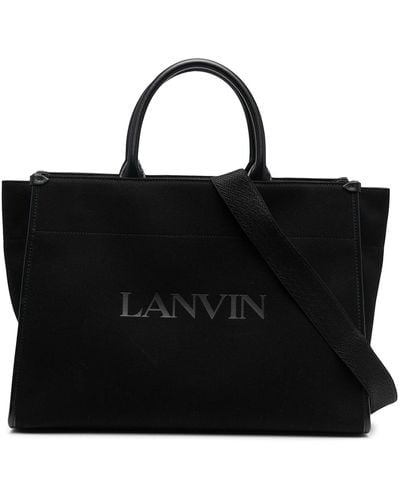 Lanvin Canvas Shoppertasche - Schwarz