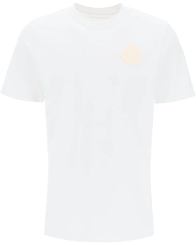 Moncler Crewneck T -shirt Met Logo - Wit