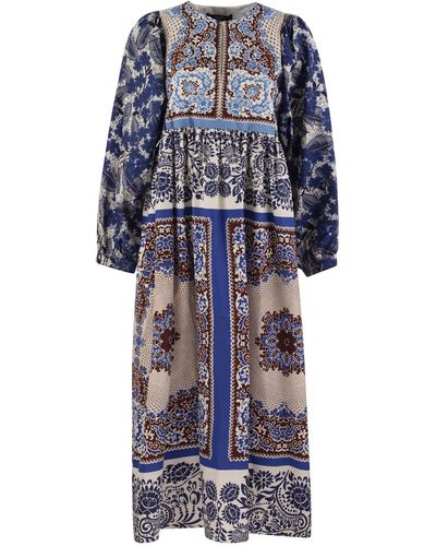 Weekend by Maxmara Week-end Max Mara Ghiotto Robe Poplin imprimée - Bleu