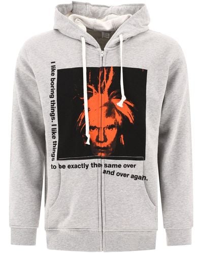 Comme des Garçons Comme des Garçons Hemd "Andy Warhol" Reißverschluss Hoodie - Grau