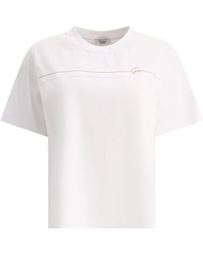 Peserico T -Shirt mit hellem Detail - Weiß