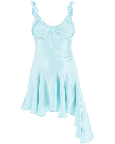 Collina Strada «Ivy» Robe en satin asymétrique - Bleu