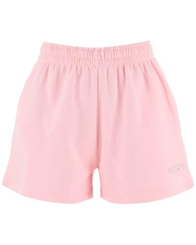 ROTATE BIRGER CHRISTENSEN Wechseln Sie Sweatshorts in Fleece -Back -Baumwolle - Pink