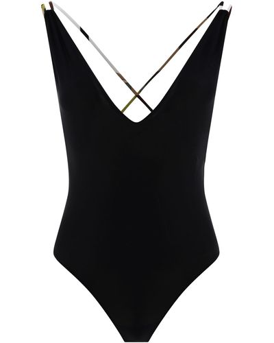 Emilio Pucci Iride-Print Swimsuit - Black