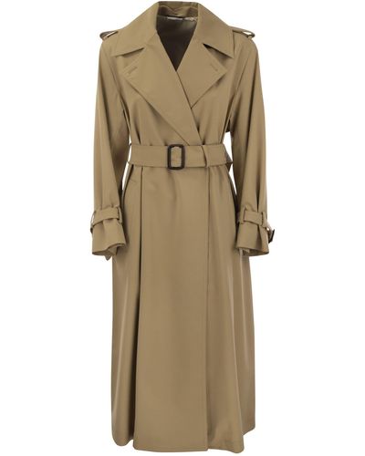 Weekend by Maxmara Wochenende Max Mara Giosstra Doppelbrustes Trenchcoat in Wasserschutzgabardine - Natur