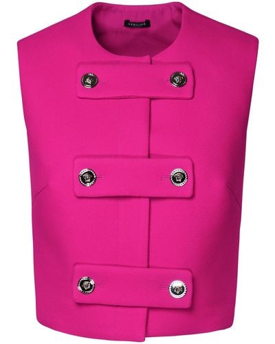 Versace Fuchsia Polyester Vest - Roze