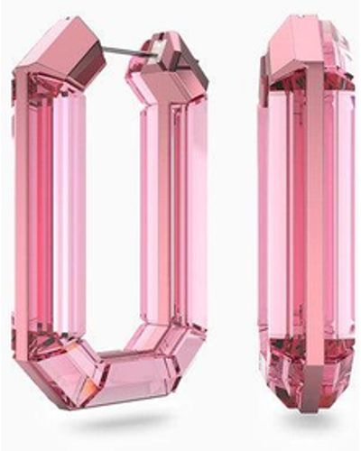 Swarovski Lucent Pink Hoop -oorbellen - Roze