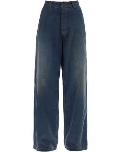 Maison Margiela "american Wash Denim Jeans In Klassieker - Blauw