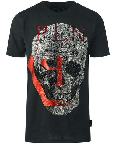 Philipp Plein MTK3582 0213 Schwarzes T-Shirt