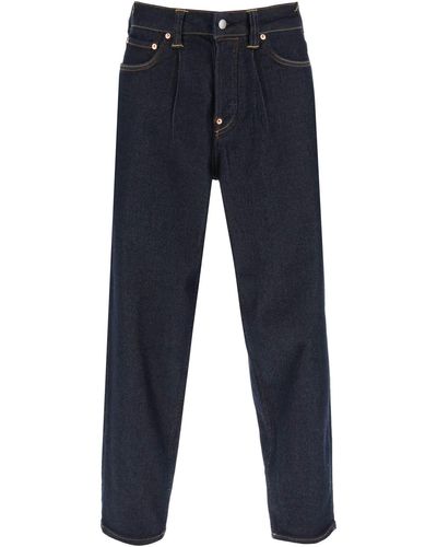 Evisu Jeans mit 'Seagull Daicock' Druck auf der Rückseite - Blau