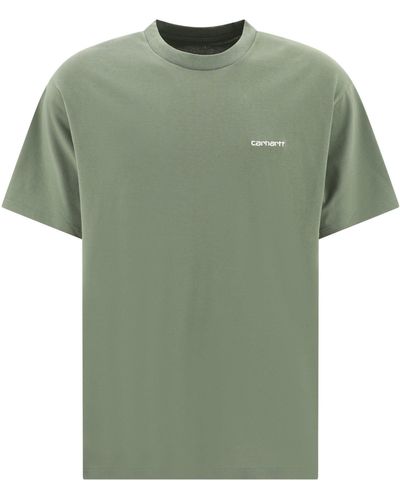 Carhartt "Skript Stickhemd" T -Shirt - Grün