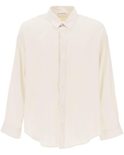 Acne Studios Oversized Cotton Shirt For - White