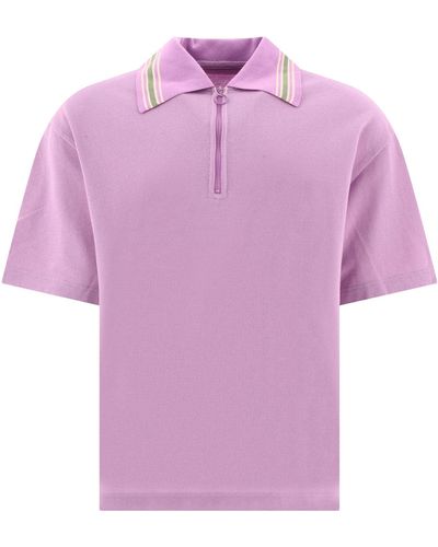 Kapital Zip Up Polo Shirt - Pink