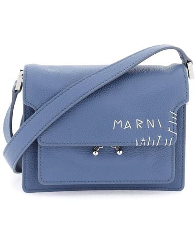 Marni Mini-sac à bandoulière à coffre doux - Bleu