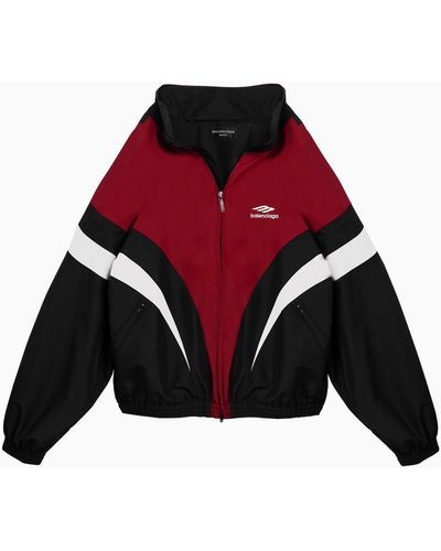 Balenciaga Off Shoulder Tracksuit 3 B Sports Icon// Jacket - Red