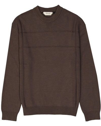 Zegna Wool -pullover - Bruin