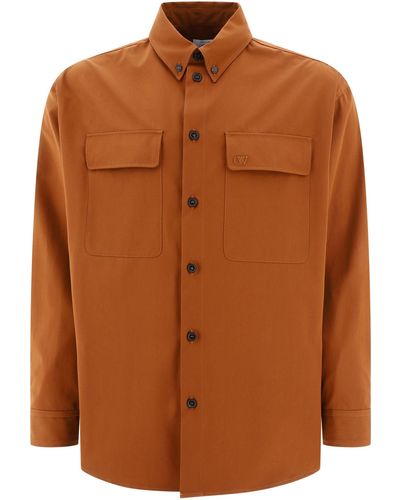 Off-White c/o Virgil Abloh Off- Embroidered Shirt - Brown