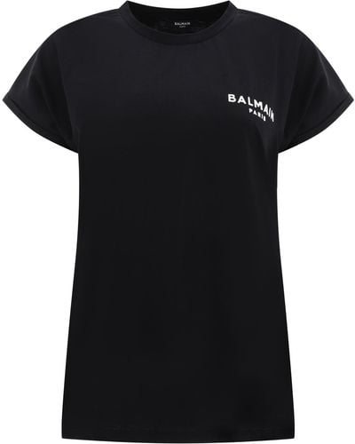 Balmain T -Shirt mit Herdendetail - Schwarz