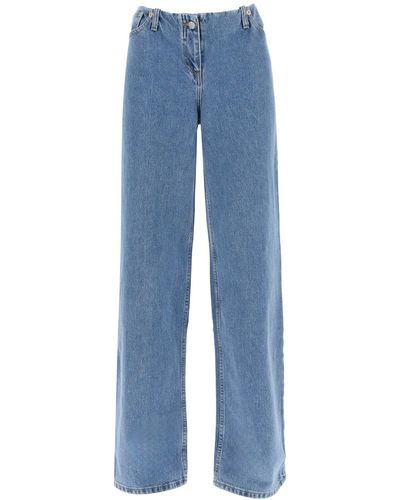 Magda Butrym Niedrige Taille Baggy Jeans - Bleu