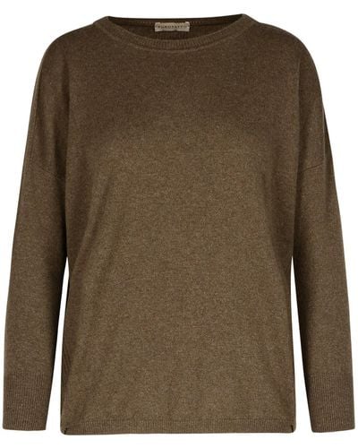 PURO TATTO O Brown Cashmere Sweater - Bruin