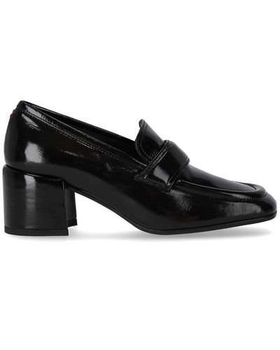 Halmanera Glaze schwarze heelted loafer
