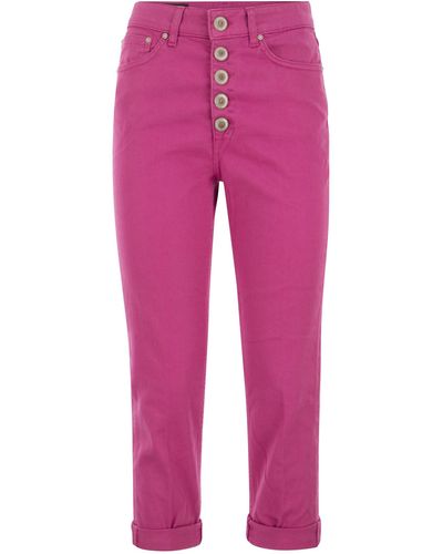 Dondup Koons Loose Fit Fleece Pants - Pink