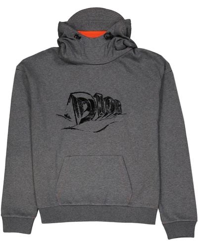 Dior Logo Sweatshirt Met Capuchon - Grijs