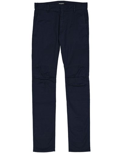 Balmain Pantalon de coton Slim - Bleu