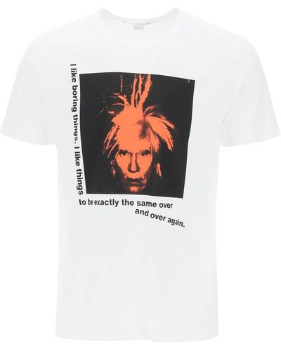 Comme des Garçons T Shirt Con Stampa Andy Warhol - Bianco