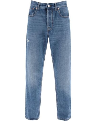 Valentino Garavani Taps Toelopende Jeans Met Middelgrote Wasbeurt - Blauw