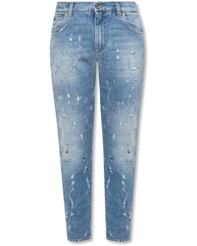 Dolce & Gabbana Jeans de mezclilla de algodón - Azul