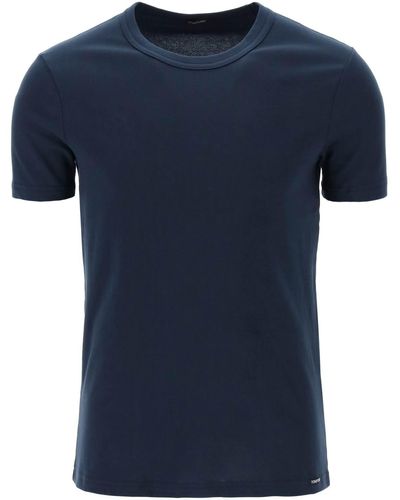 Tom Ford Crew Neck T -shirt - Blauw