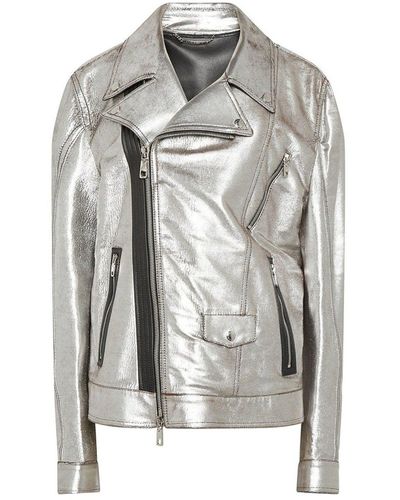 Dolce & Gabbana Leather Jacket - Gray