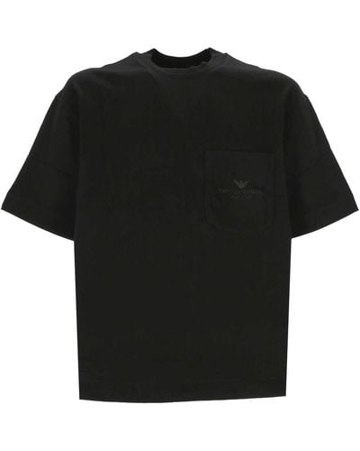 Emporio Armani 3 D1 T95 Mann schwarzes T -Shirt und Polo